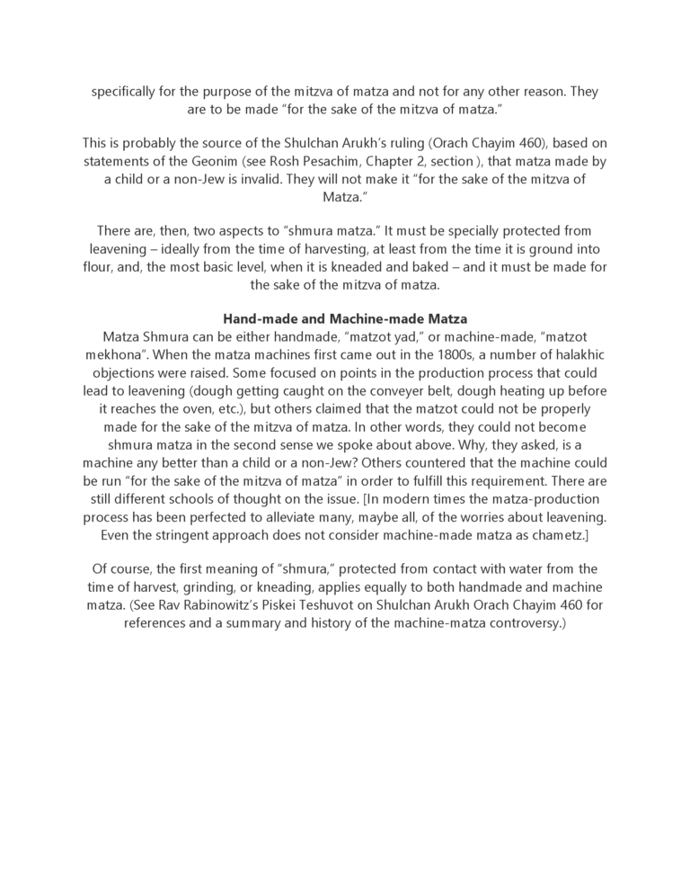 Rabbi Kwass on SHMURA MATZA 2